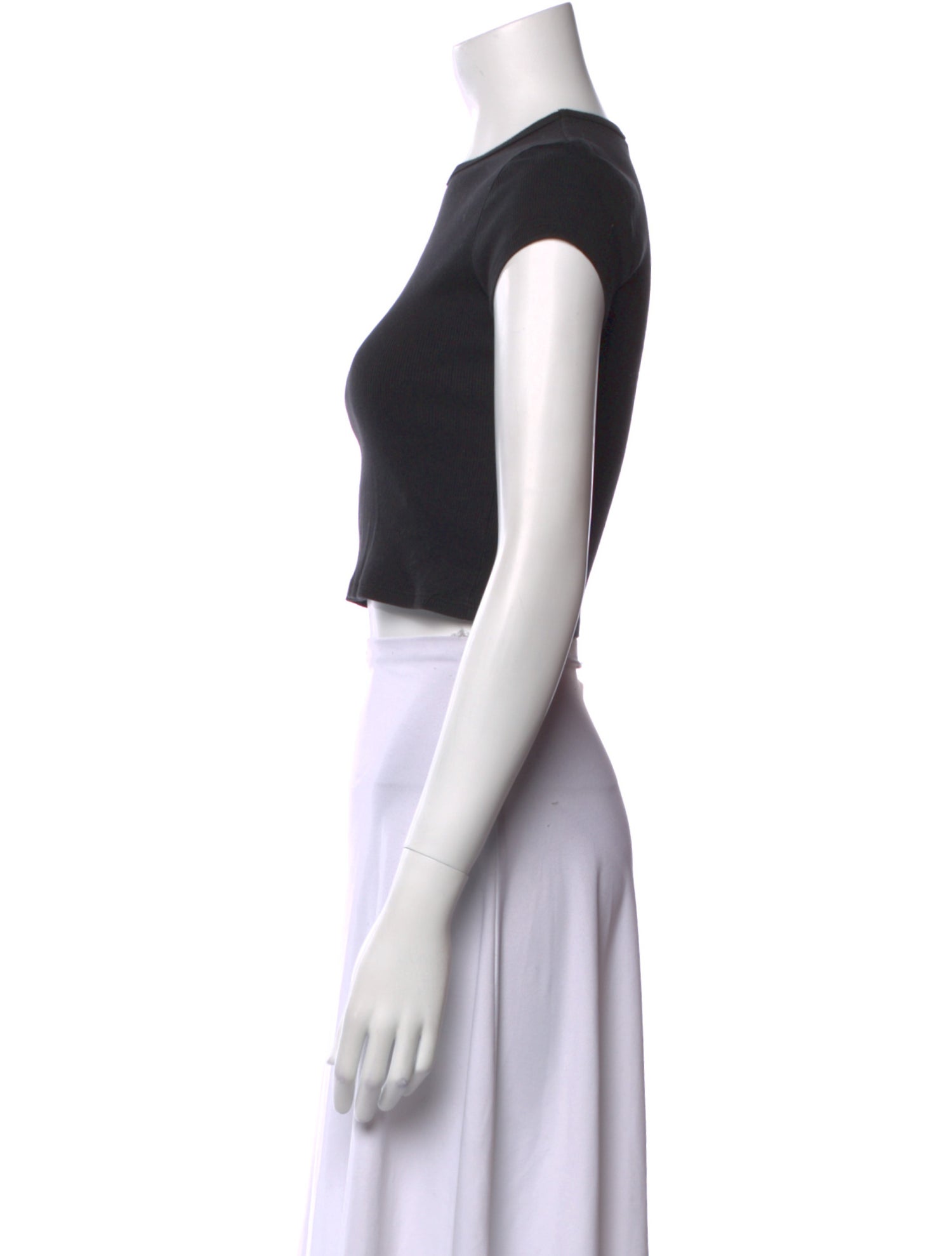 Reformation Crew Neck Short Sleeve Crop Top